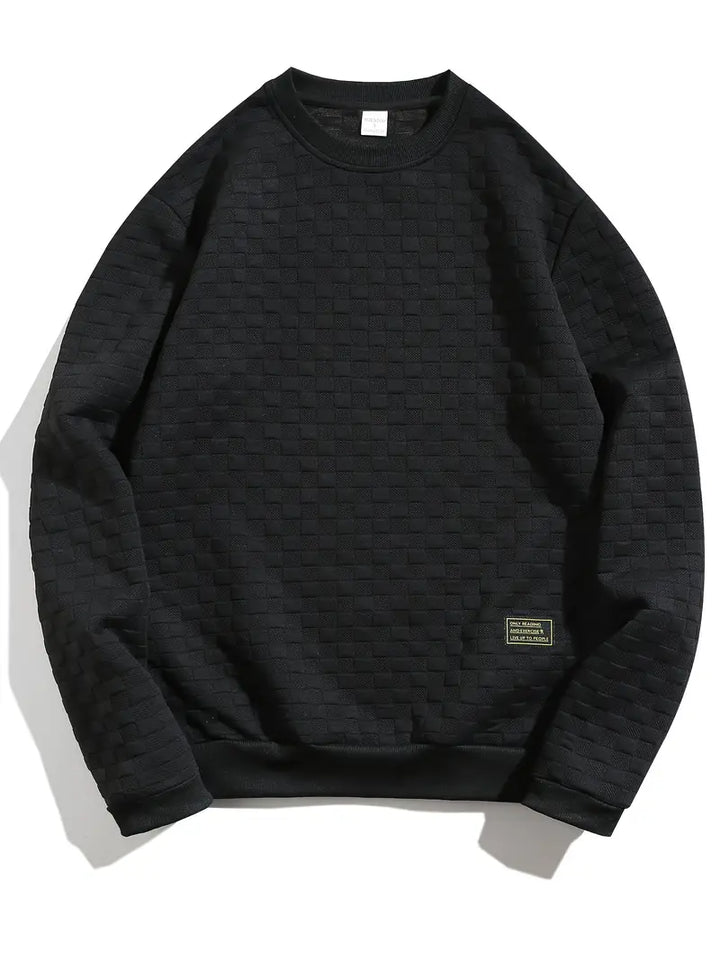 Stafford – Lässiges Sweatshirt Mit Karomuster Und Struktur