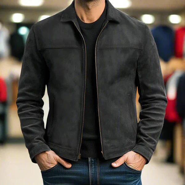 Mcmillan – Leder Jacke Mit Reißverschluss