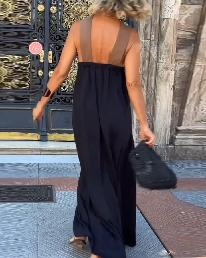 Giana – Elegantes Rückenfreies Kleid Mit Gekreuztem Ausschnitt
