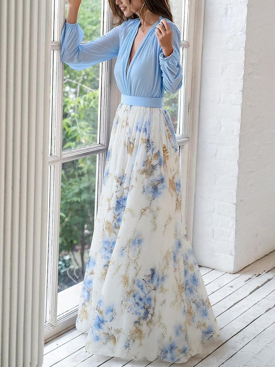 Jewel - Langes Kleid Mit Blumig Drucken