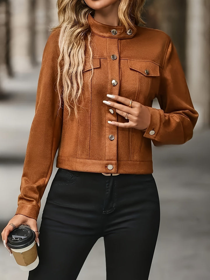 Slavica – Vintage Jacke Mit Langen Ärmeln Und Knöpfen Vorne