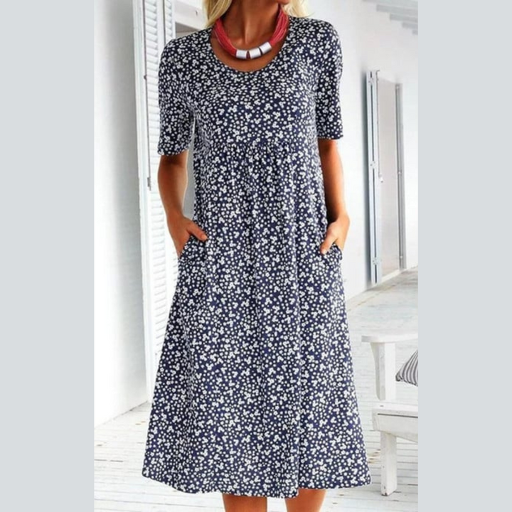 Wilda – Stilvolles Midikleid Mit Blumen Drucken