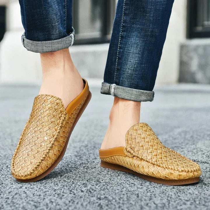 Efim – Lässige Halbschuhe Aus Gewebtem Leder
