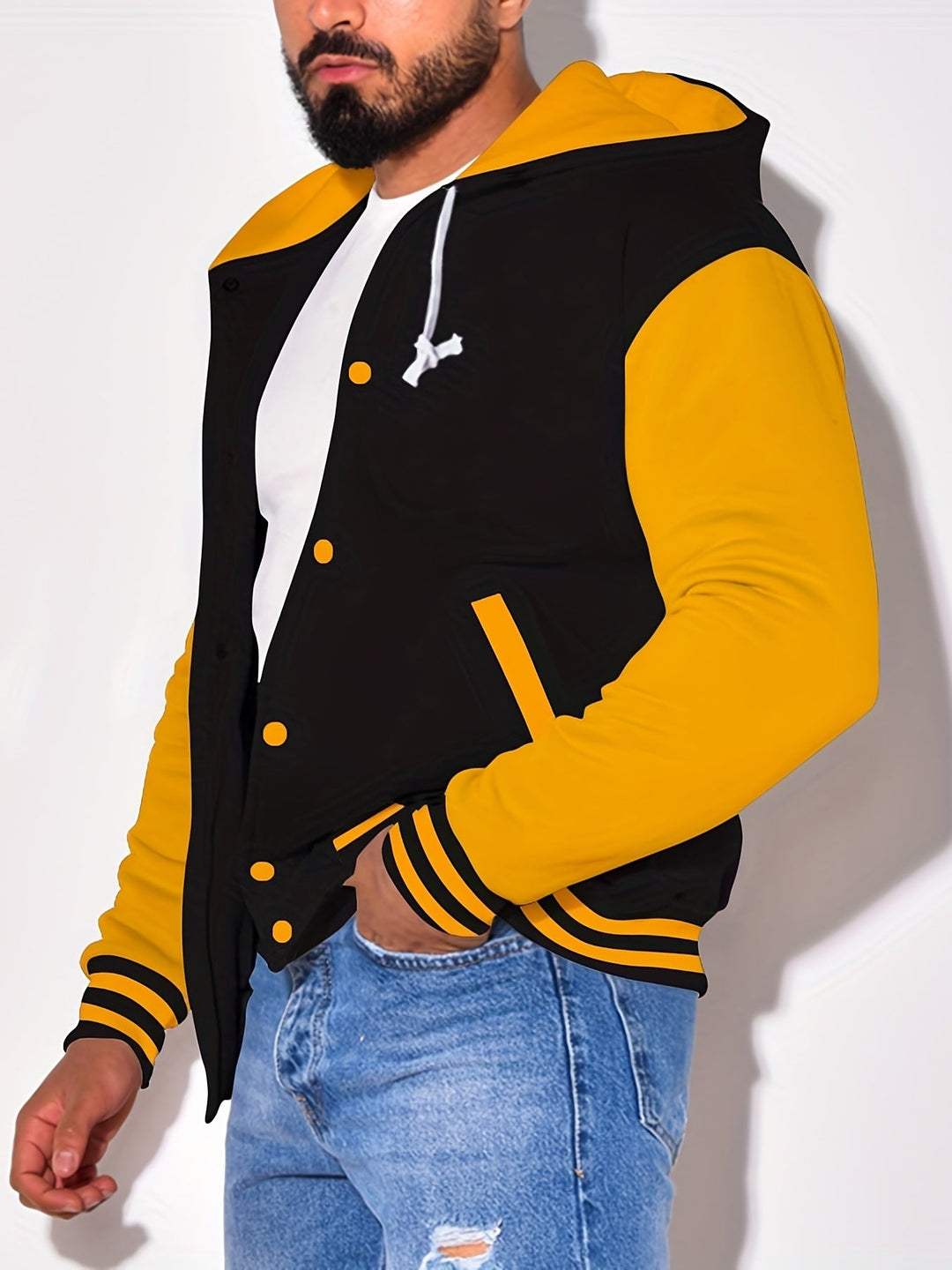 Askhat - Langärmelige Baseballjacke Mit Kapuze