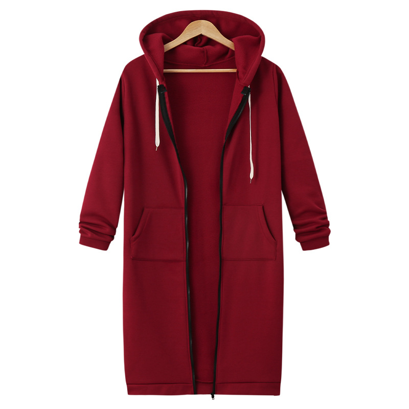 Dfida – Lässiger Fleece Kapuzenpullover Mit Reißverschluss