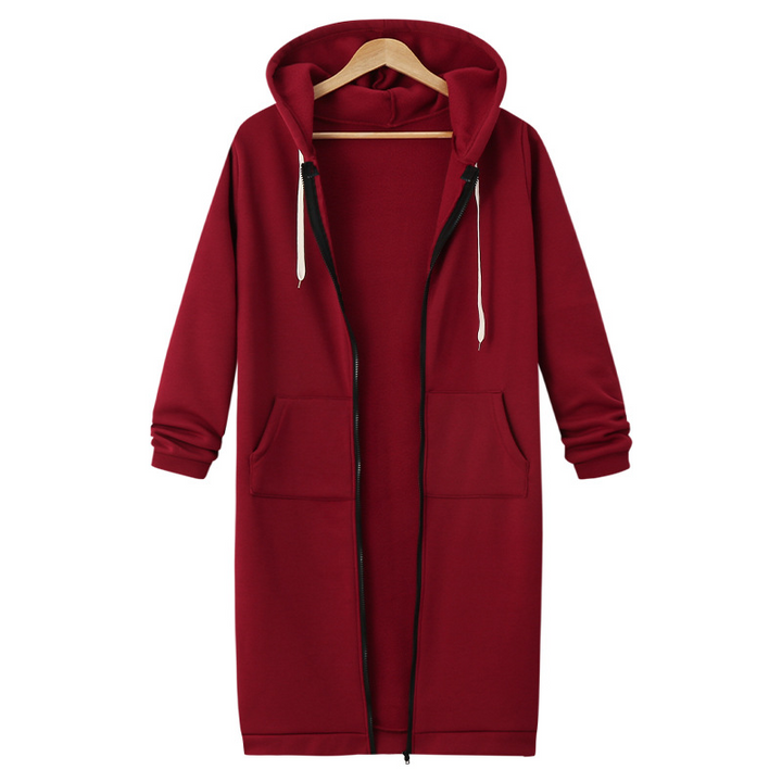 Dfida – Lässiger Fleece Kapuzenpullover Mit Reißverschluss