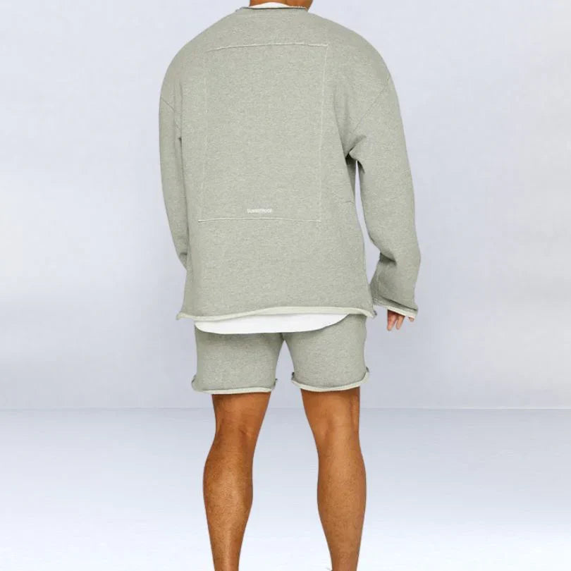 Leszek – Stilvolle Langarm Pulloverhemden Mit kurze Hose