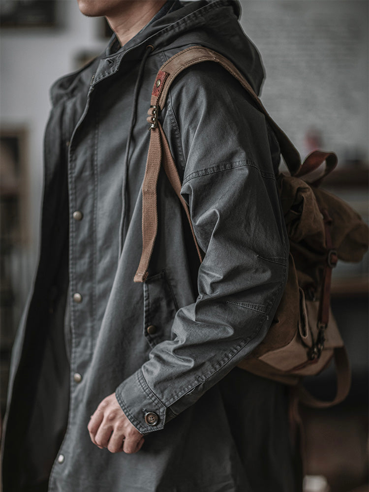 Ragnar – Kapuzenjacke Im Vintage Militärstil