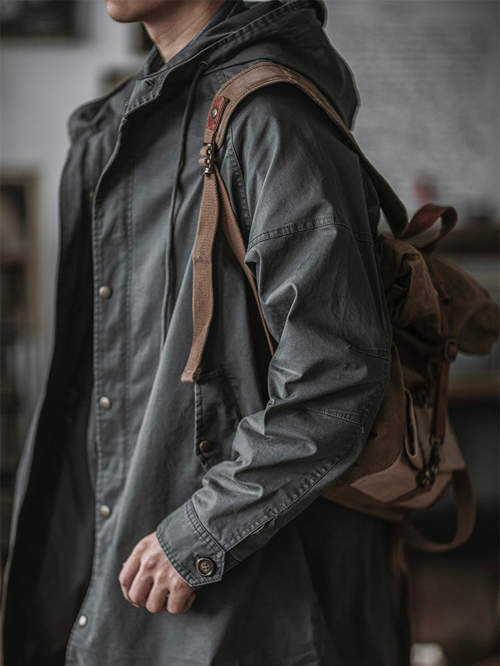 Ragnar – Kapuzenjacke Im Vintage Militärstil