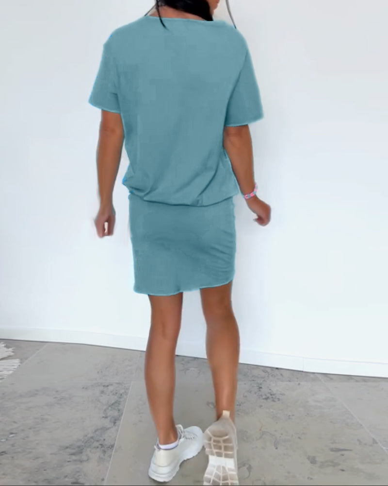 Ulrika - Kurzen Ärmeln Minikleid