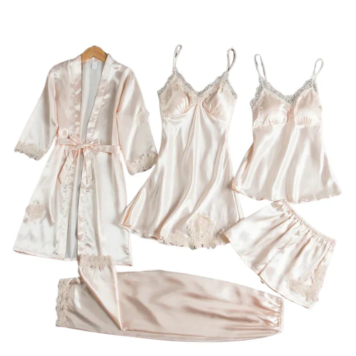Audrey - 5 Teiliges Satin Set