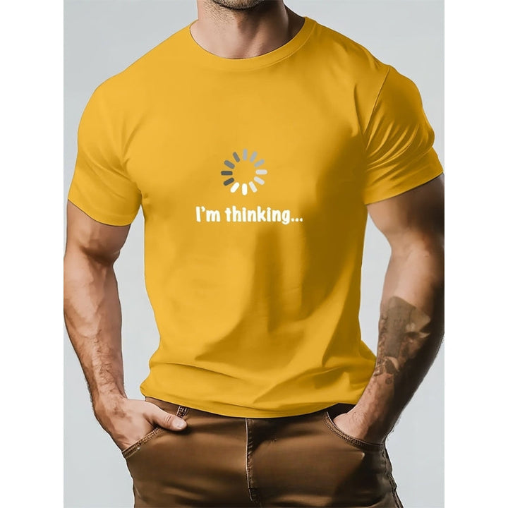 Think – Baumwoll-T-Hemd Mit Aufdruck