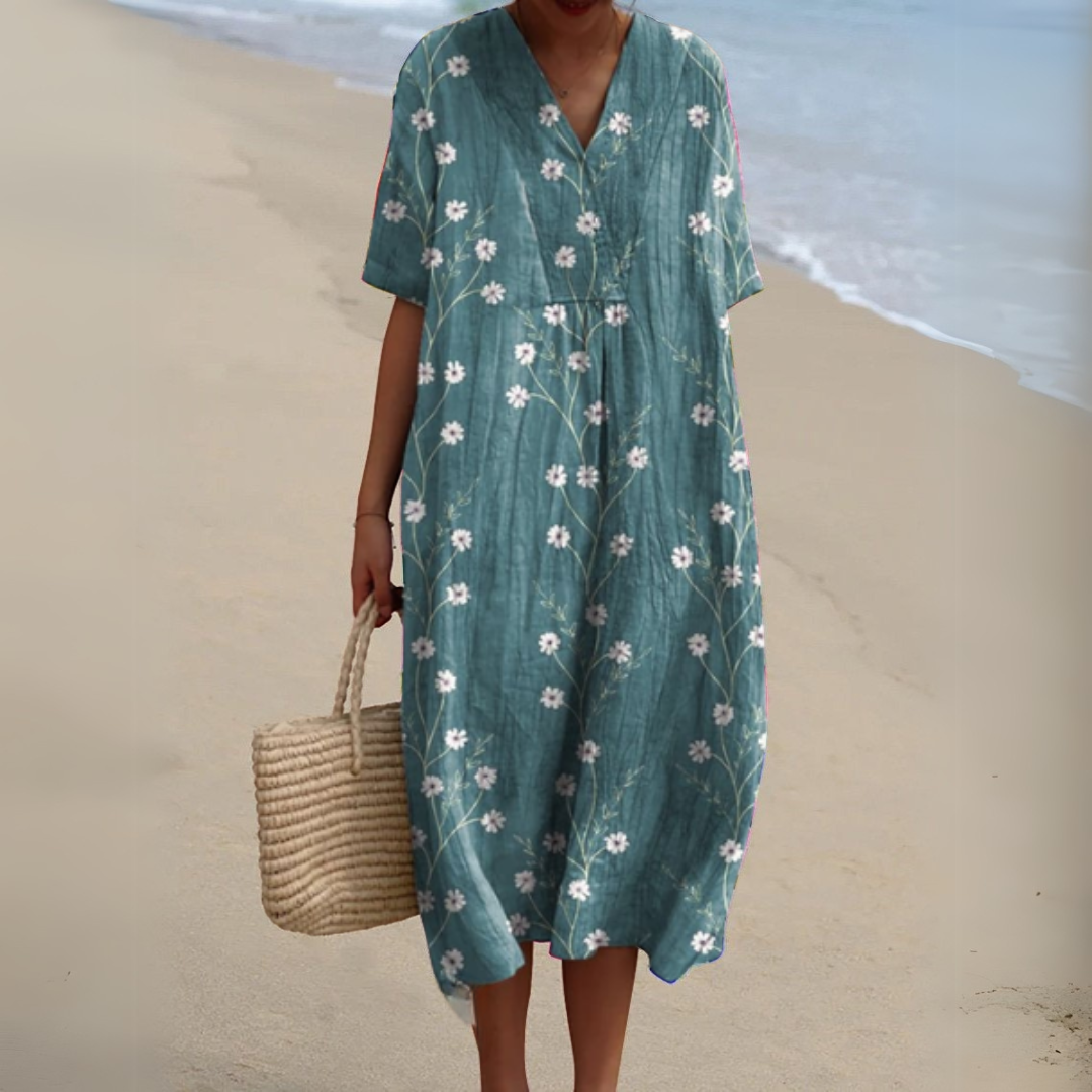 Lora - Bunt Geblümtes Sommerkleid