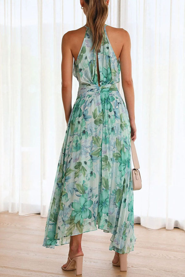 Monyca – Elegantes Midikleid Mit Blumenmuster Und Plissee