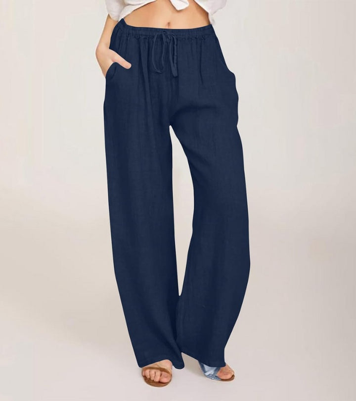 Maialen – Leinenhose Mit Weitem Bein Für Den Sommer