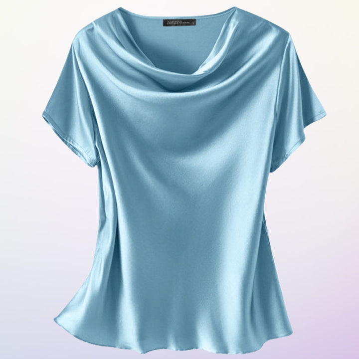 Smaro – Lässige Kurzarm Bluse Mit Rundhalsausschnitt