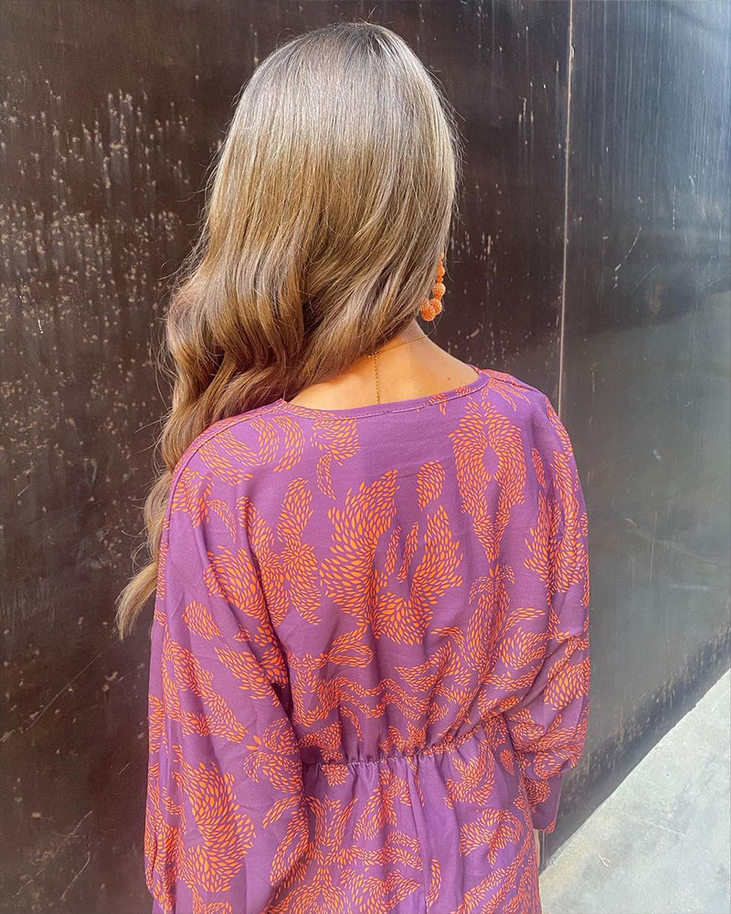 Dineke - Elegantes Kleid mit Langen Ärmeln und Blumendruck