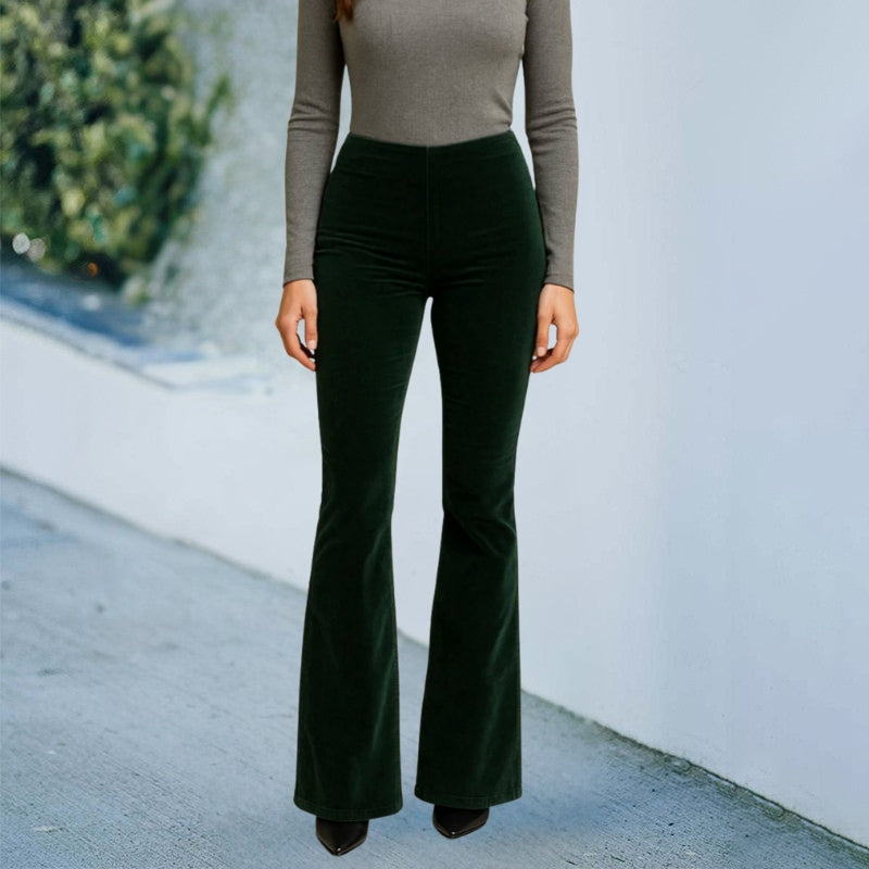 Udilia – Hoch Taillierte Cordhose Mit Ausgestelltem Bein