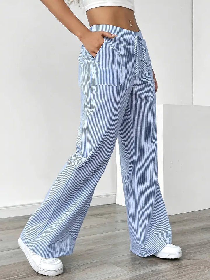 Alina – Elegante Gestreifte Hose Mit Taschen