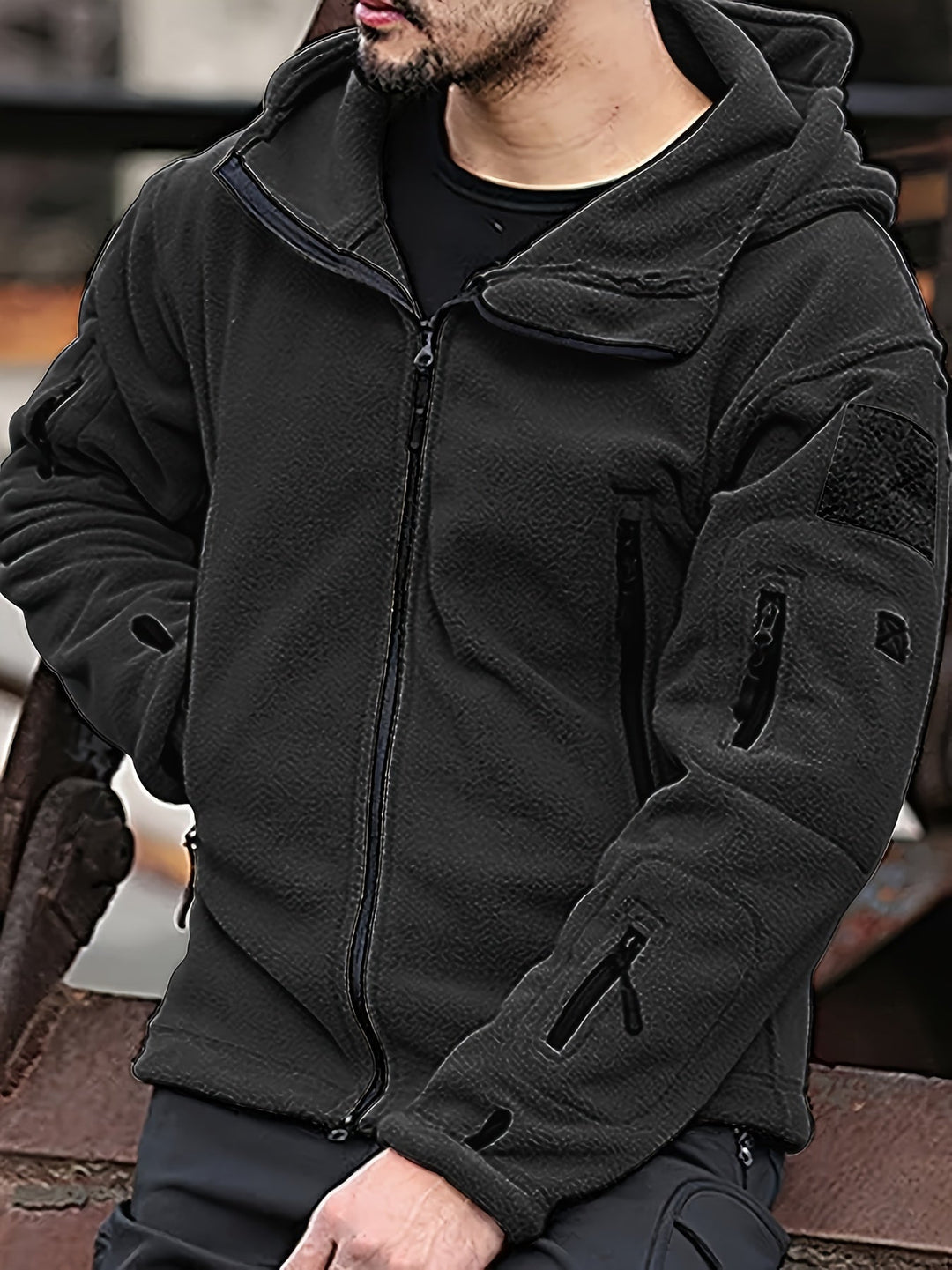 Rosendo – Langärmeliger Kapuzenpullover mit Taschen