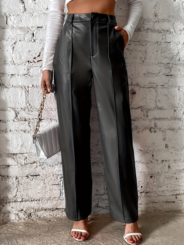 Francine – Lässige Lange Hose Mit Ziernähten
