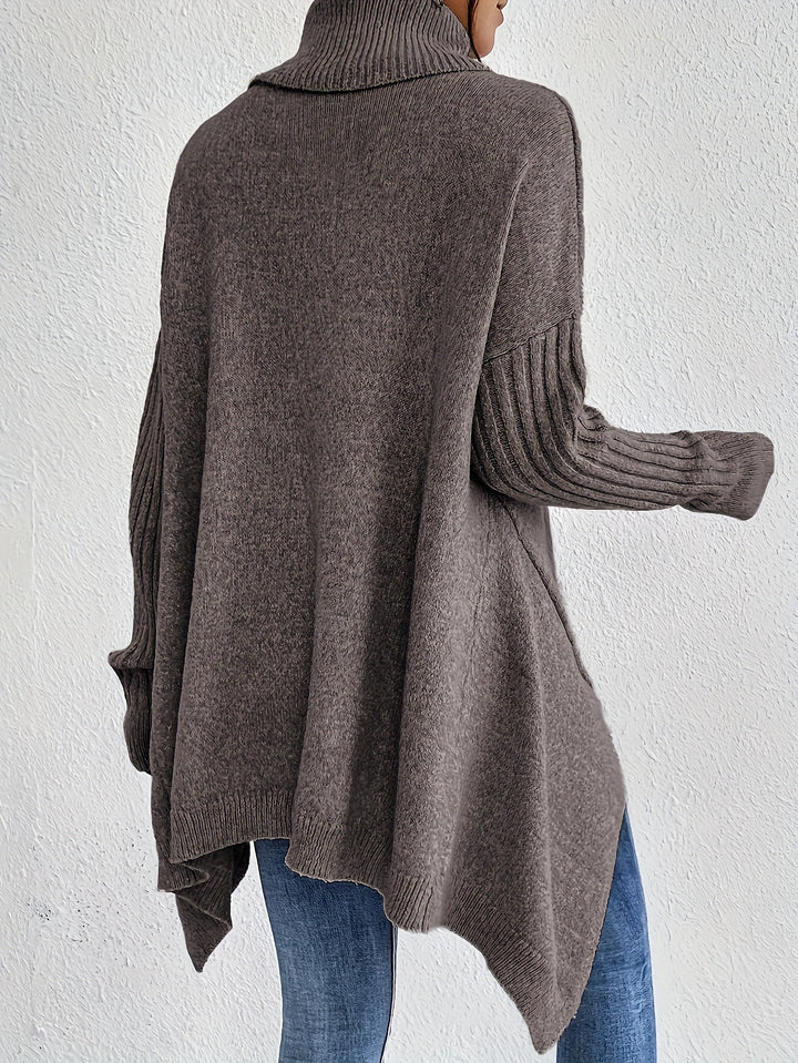 Tahlia – Lässiger Langarm-Pullover Mit Hohem Kragen