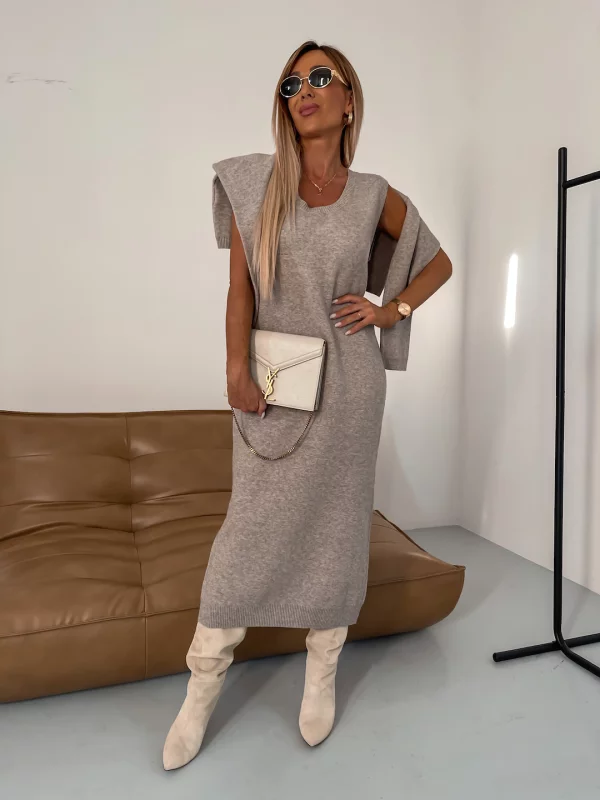 Kathleen – Zweiteiliges Winter Strick Satz Mit Rollkragen