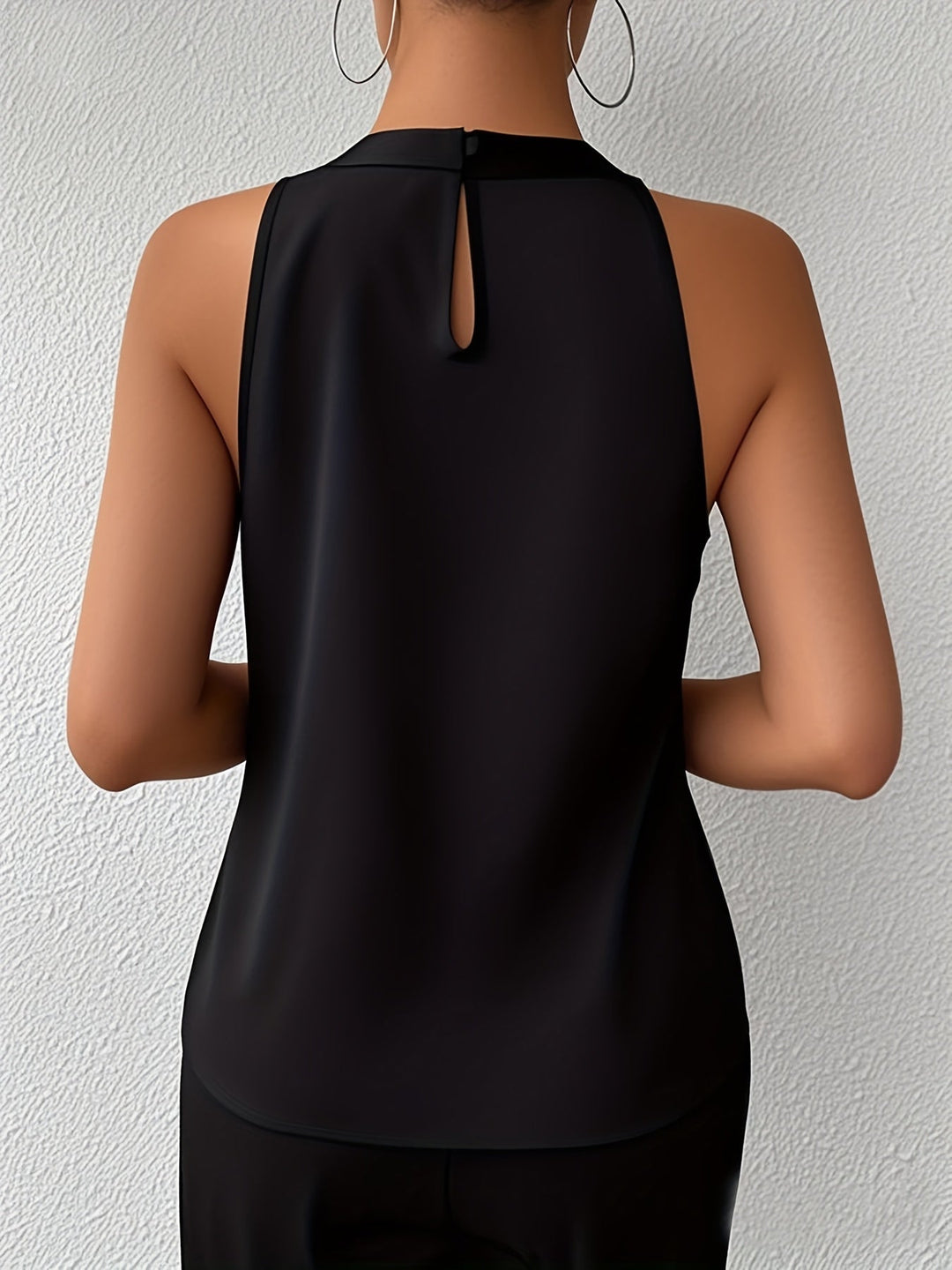 Cerys – Elegante Armellose Bluse Aus Polyamid