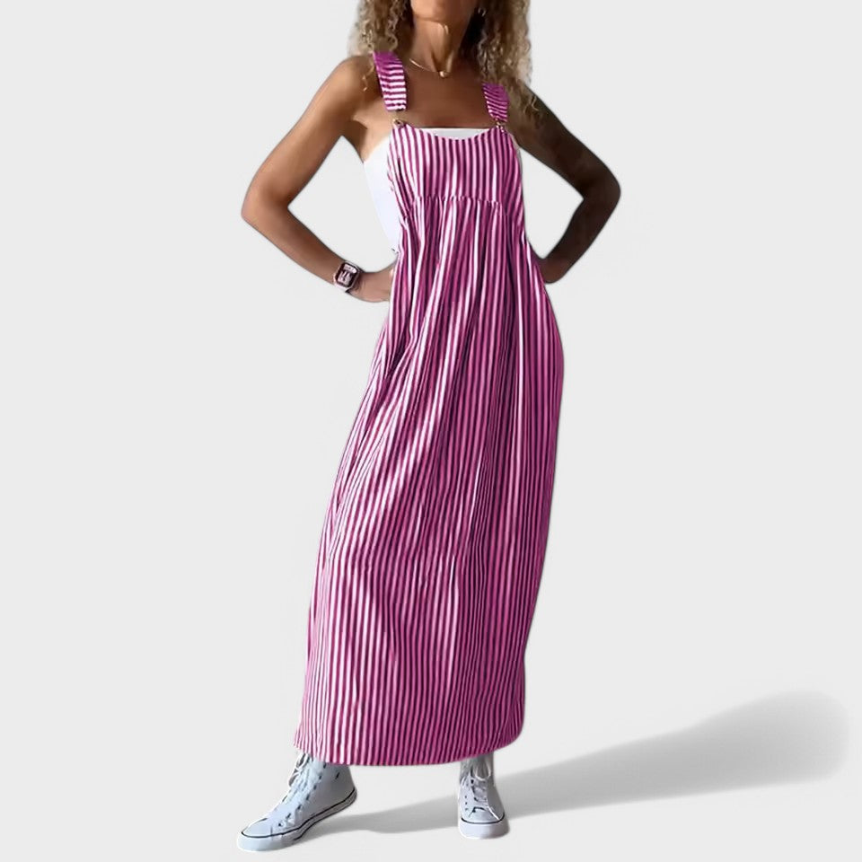 Guzel – Stilvolles Maxikleid Mit Streifenprint