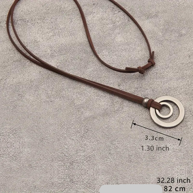 UnityRings – Unisex Halskette Mit Doppeltem Kreis-Anhänger