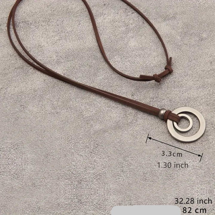 UnityRings – Unisex Halskette Mit Doppeltem Kreis-Anhänger