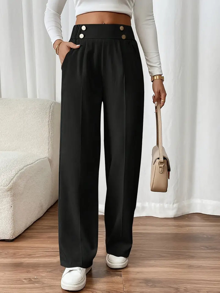 Orvella - Bequeme Hose Mit Weitem Bein Und Taschen
