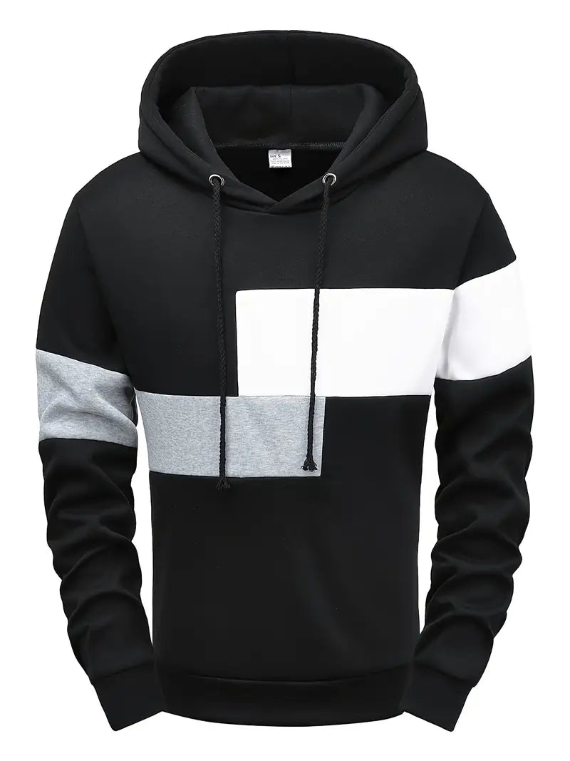 Tigran - Stylischer Flickwerk-Kapuzenpullover