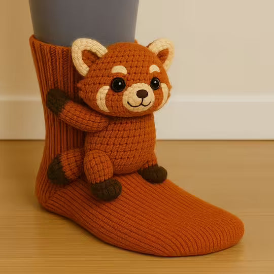 CozyCritters – Gemütliche Socken Mit Gestrickten Tiermotiven