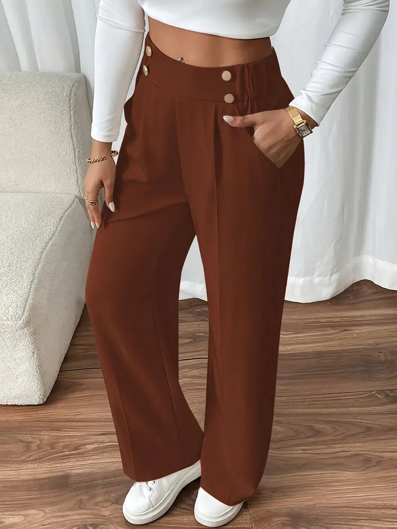 Orvella - Bequeme Hose Mit Weitem Bein Und Taschen