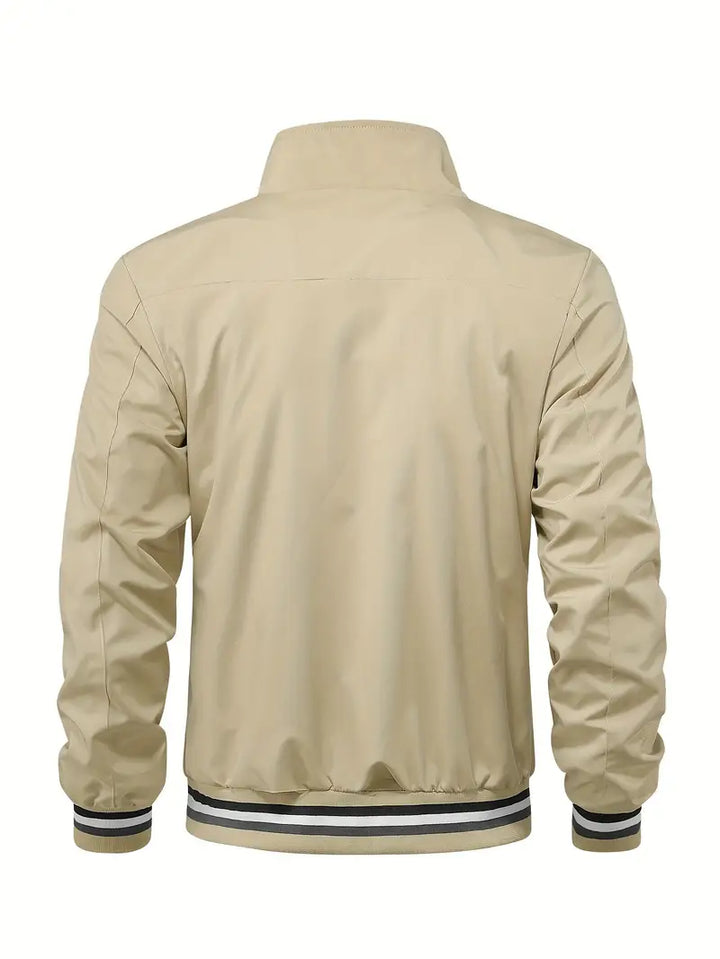 Stanton - Lässige Stehkragen Zip Up Jacke