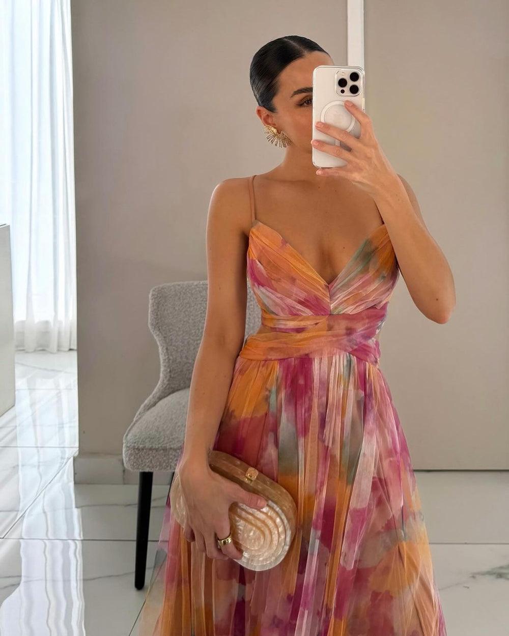 Qyn – Wunderschönes Maxikleid Mit Blumenmuster