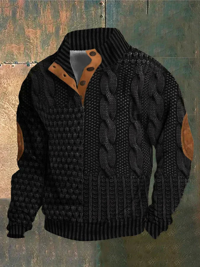 Everette – Flickwerk Pullover Mit Zopfmuster