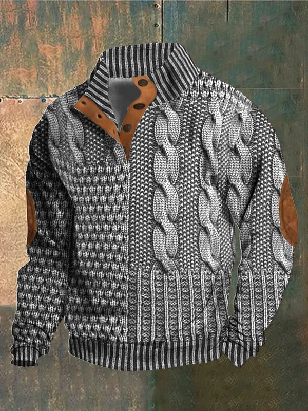Everette – Flickwerk Pullover Mit Zopfmuster