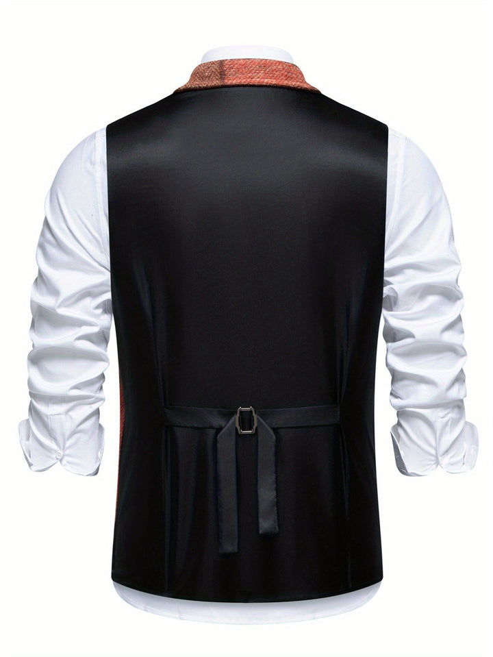 Saverse – Flickwerk  Weste Aus Tweed Mit Fischgrätenmuster