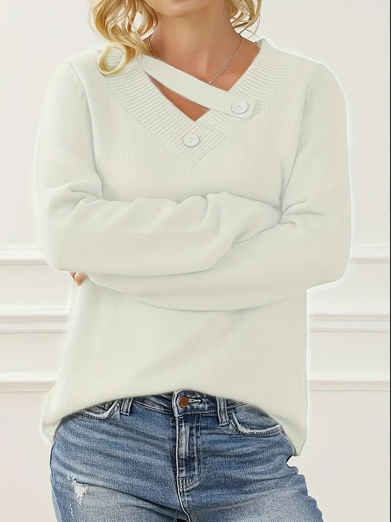 Shareena – Strickpullover Mit V-Ausschnitt