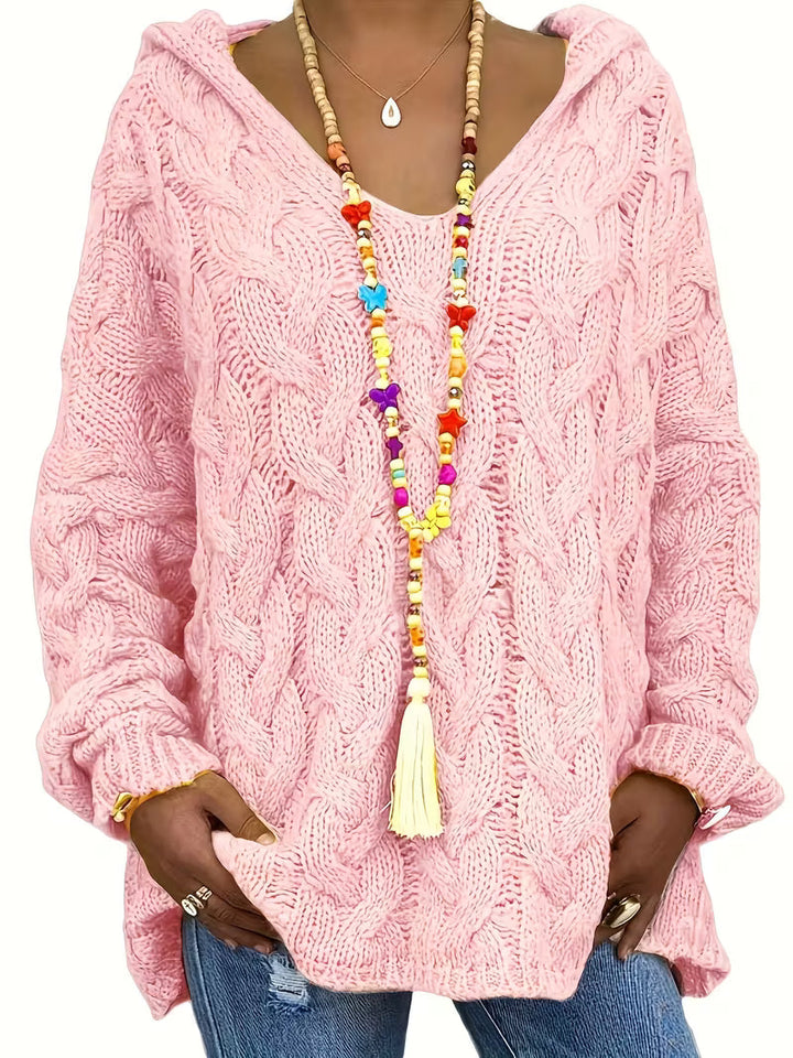 Hailee - Lässiger Langarm Strickpullover