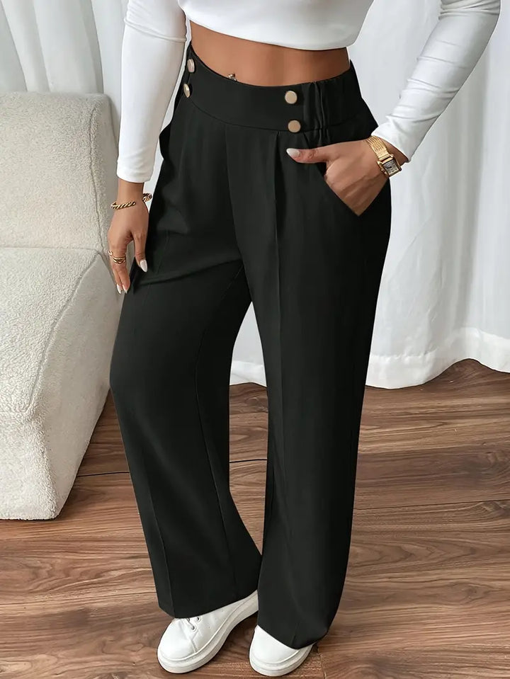 Orvella - Bequeme Hose Mit Weitem Bein Und Taschen
