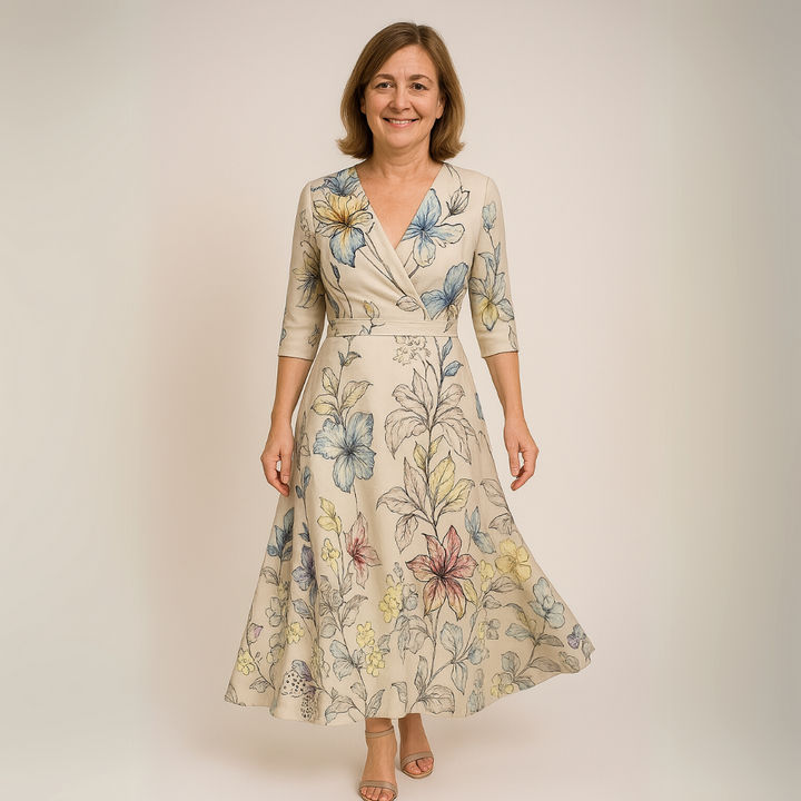 Justina - Luxuriöses Blumen kleid