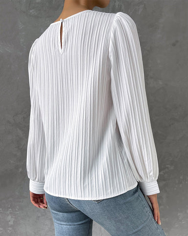 Jiana – Elegantes Oberteil Mit Laternenärmeln