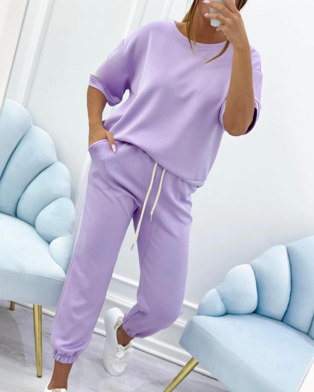 Silvina – Zweiteiliges Set Mit kurzärmeligem Hemd