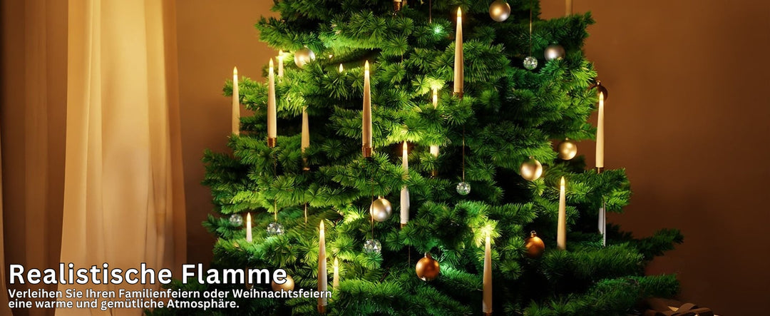 TreeLume - LED-Kerzen für Den Weihnachtsbaum Mit Kristallkugel-Haken