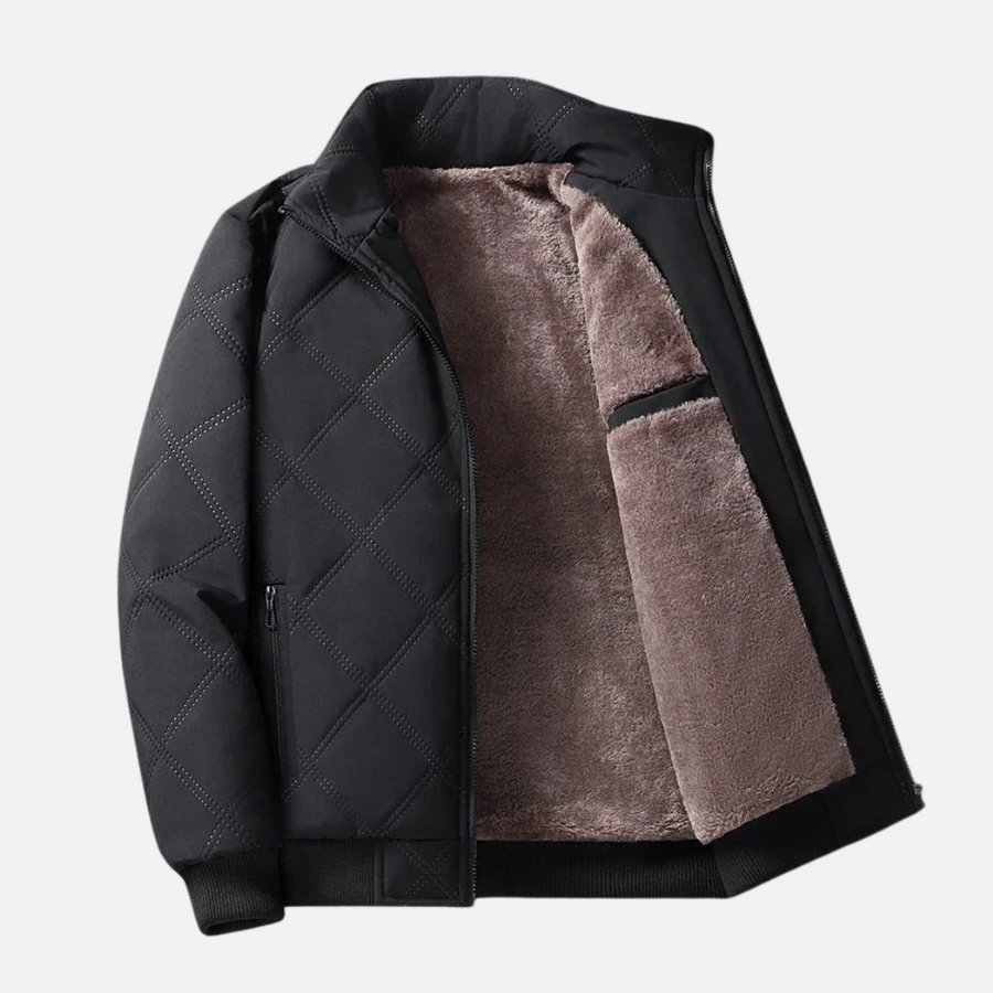 Grisson – Jacke Mit Rautenmuster Und Stehkragen
