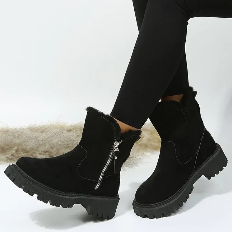 Luisaa – Bequeme Winterstiefel Mit Seitlichem Reißverschluss