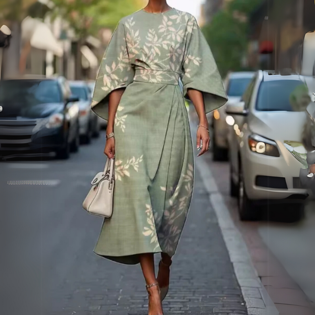 Lucy - Langes Kleid Mit Elastisch Taille